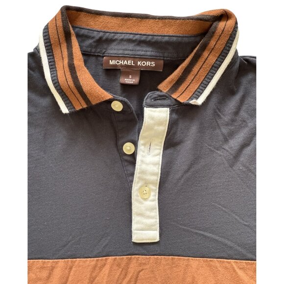 Michael Kors Mens Polo Shirt Colorblock Design Cotton S - Picture 3 of 8
